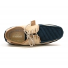 British Collection Crown-Navy/Beige Leather Suede