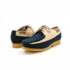 British Collection Crown-Navy/Beige Leather Suede