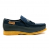 British Collection King Old School Slip On Navy Leather Suede