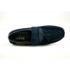 British Collection King Old School Slip On Navy Leather Suede