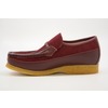 British Collection Power Old School Slip- Burgundy Leather Suede