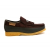 British Collection King Old School Slip On Brown Suede Shoes