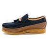 British Collection King Old School Slip On Navy/Tan Shoes