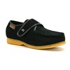 British Collection Royal Old School Slip On Black Leather Suede