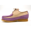 British Collection Crown-Lavender/Beige Oxford Leather Suede