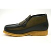 British Collection Apollo-Black and Green Leather/Suede Slip-on