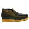 British Collection Apollo-Black and Green Leather/Suede Slip-on