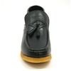 British Collection Palace-Black Leather Slip-on with tassle