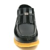 British Collection Apollo-Black and Black Leather/Suede Slip-on