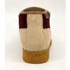 British Collection Checkers-Beige/Burgundy Suede Slip-ons