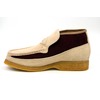 British Collection Checkers-Beige/Burgundy Suede Slip-ons