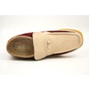 British Collection Checkers-Beige/Burgundy Suede Slip-ons