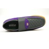 British Collection Checkers-Grey/Purple Leather/Suede Slip-ons