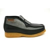 British Collection Apollo-Black & Grey Leather and Sued Slip-ons