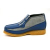 British Collection Apollo-Blue and Grey Leather/Suede Slip-on