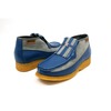 British Collection Apollo-Blue and Grey Leather/Suede Slip-on