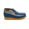 British Collection Apollo-Blue and Grey Leather/Suede Slip-on