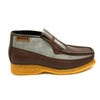 British Collection Apollo-Brown and Grey Leather/Suede Slip-on