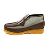 British Collection Apollo-Brown and Grey Leather/Suede Slip-on