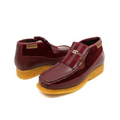 British Collection Apollo-Burgundy Leather/Suede Slip-on