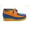 British Collection Knicks-Blue and Rust Leather/Suede Slip-on