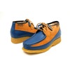 British Collection Knicks-Blue and Rust Leather/Suede Slip-on