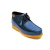 British Collection Knicks-Blue and Blue Leather/Suede Slip-on