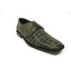 David Eden Men's Trek Patchwork Ostrich Leg Leather Military