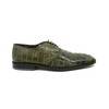 David Eden Men's Trek Patchwork Ostrich Leg Leather Military