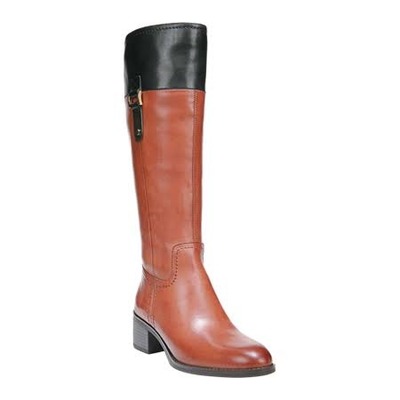 Franco Sarto Lizbeth Boot Brown/Black Leather (WIDE CALF)