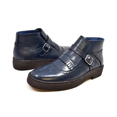 British Collection-Playboy Manhattan Navy Leather Wingtips