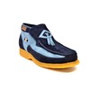 British Collection Palace-L.Blue/Navy Leather/Suede Slip-on