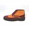 British Collection Wingtip Two-Tone Burg Leather/Rust Suede