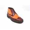 British Collection Wingtip Two-Tone Burg Leather/Rust Suede