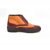 British Collection Wingtip Two-Tone Burg Leather/Rust Suede