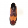 British Collection Wingtip Two-Tone Burg Leather/Rust Suede