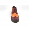 British Collection Wingtip Two-Tone Burg Leather/Rust Suede