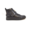 British Collection "Empire"  Black Leather High Top