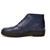 British Collection Navy Ostrich and Wingtip Leather