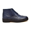 British Collection Navy Ostrich and Wingtip Leather