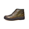 British Collection Olive Ostrich and Wingtip Leather