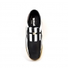 British Collection Apollo-Black and White Leather Slip-on