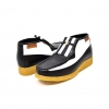 British Collection Apollo-Black and White Leather Slip-on