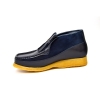 British Collection Apollo-Navy Leather and Suede Slip-on