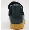 British Collection Checkers-Navy Leather Slip-ons