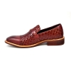 British Collection "Azure" Wine Woven Leather