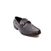 British Collection "Capitan" Black Ostrich Leather Slip-on