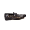 British Collection "Capitan" Black Ostrich Leather Slip-on