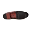 British Collection "Capitan" Bordeaux Ostrich Leather Slip-on