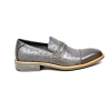 British Collection "Dolche" Gray Ostrich Leather